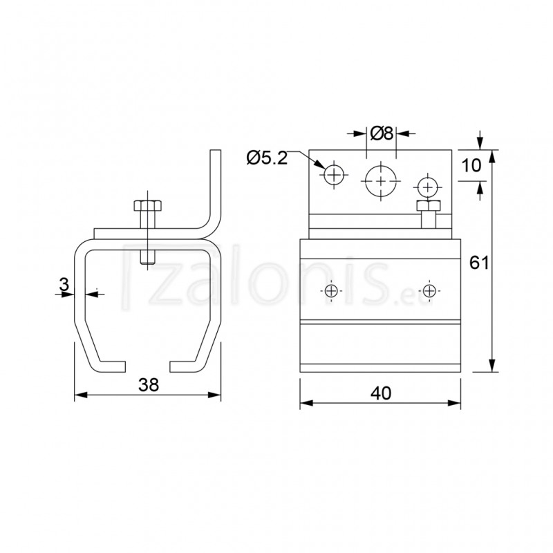 ROOF RAIL SUPPORT H21